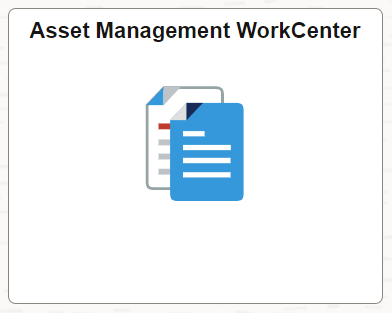 Asset Management WorkCenter Tile