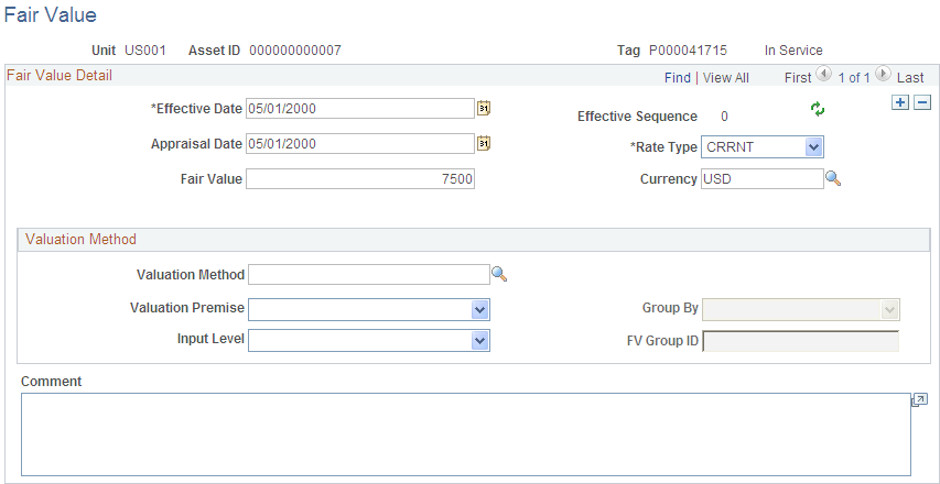 Fair Value page