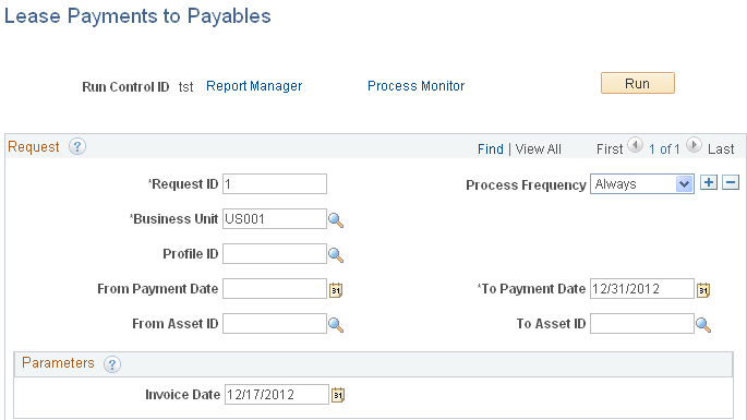 Lease Payments to Payables