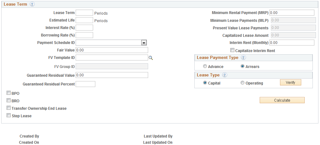 Leased Assets - Express Add - Definition Page 2