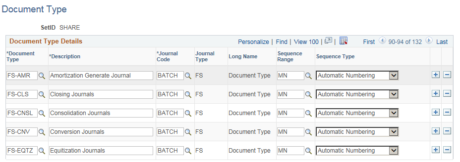 Document Type page