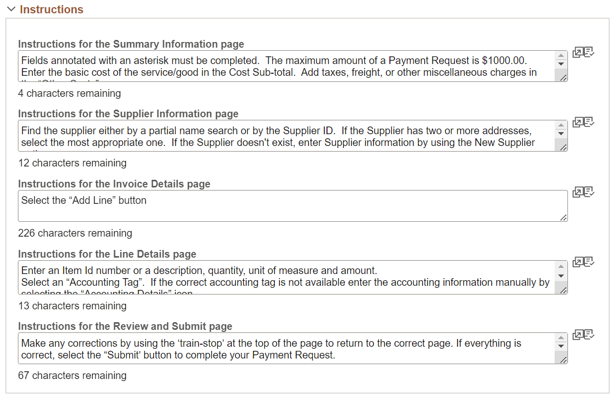 Payment Request Template (3 of 4)