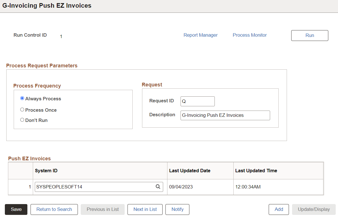 G-Invoicing Push EZ Invoices