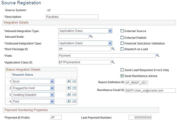 Source Registration page (1 of 2)