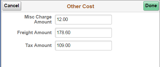 Other Cost Page - Smartphone