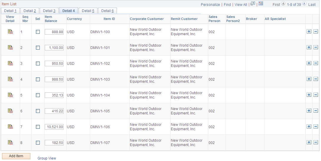 Maintenance Worksheet - Worksheet Application page (Detail 4 tab)