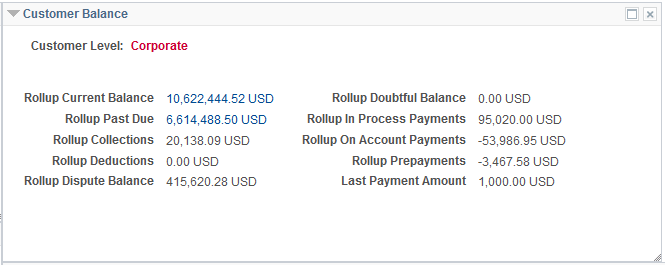 Customer Balance pagelet