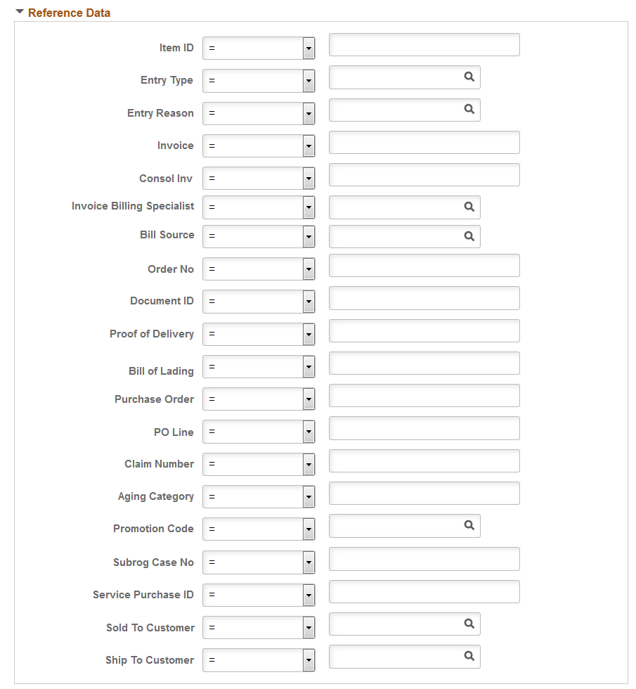 Item List - Advanced Search page (2 of 4)