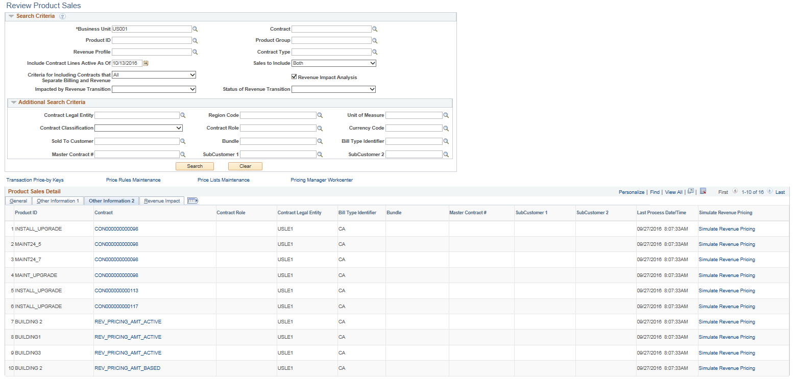 Product Sales Detail Other Information 2