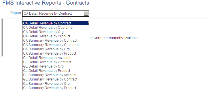 FMS Interactive Reports - Contracts page