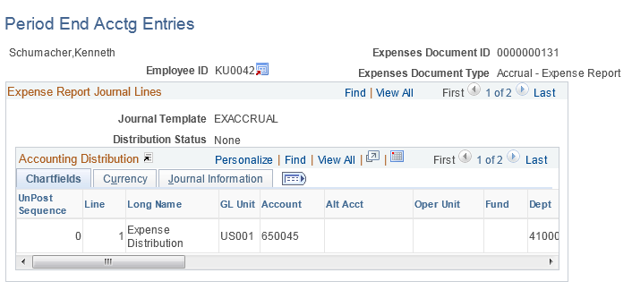 Period End Accounting Entries page