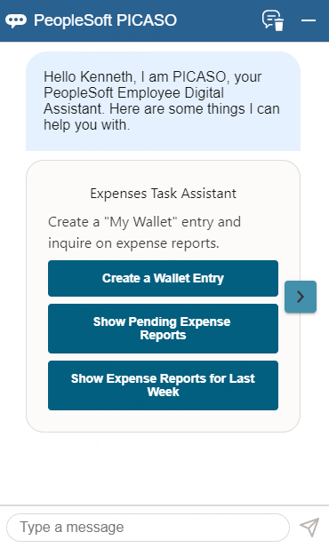 PeopleSoft PICASO - Expenses Task Assistant