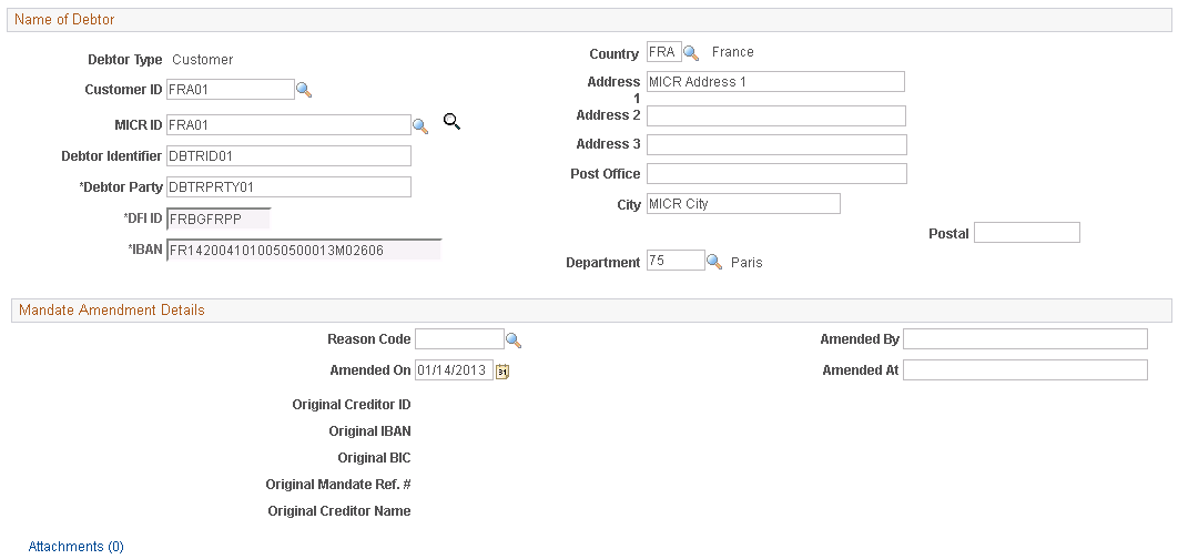 Direct Debit Mandate for Customers page (2 of 2)