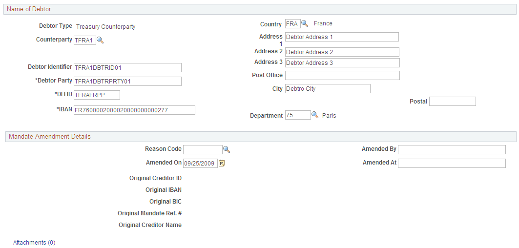 Direct Debit Mandate for Counterparties page (2 of 2)