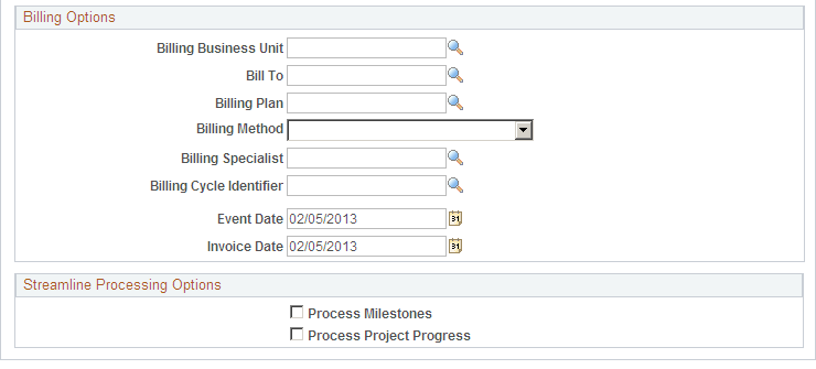 Process Other Billing Methods page (2 of 2)