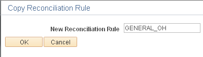 Copy Reconciliation Rule page