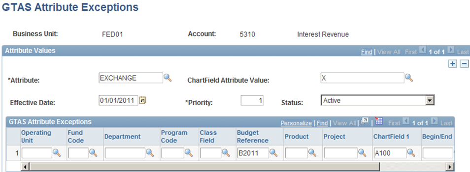 Example 1 Attribute Exceptions page