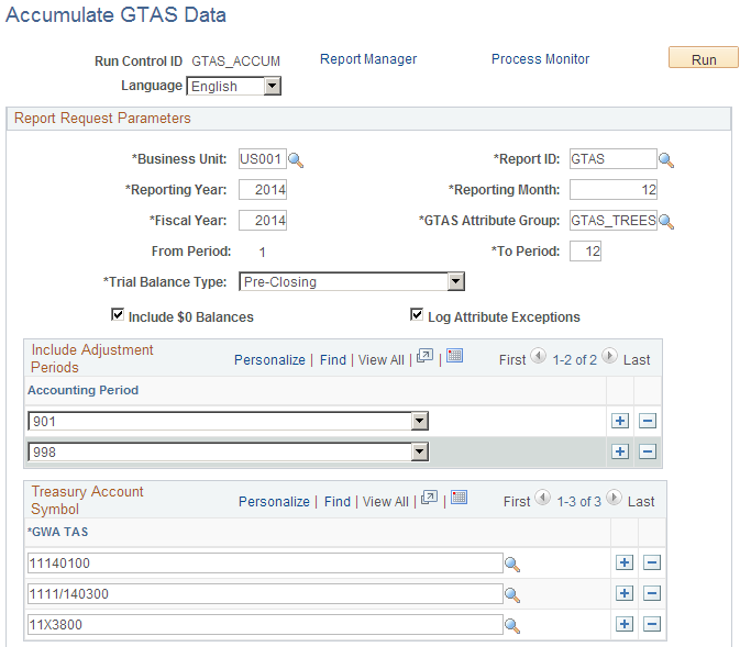 Accumulate GTAS Data