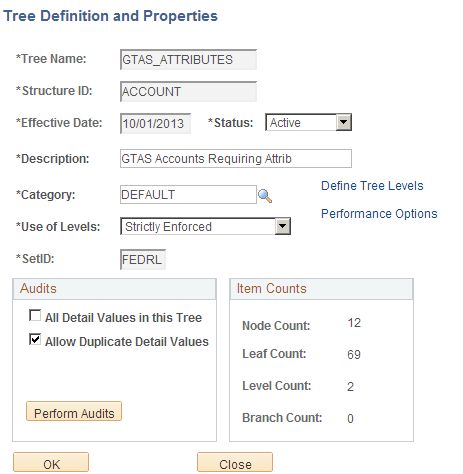 GTAS_ATTRIBUTES Tree Definition