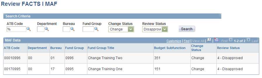 (replaced by GTAS) Review FACTS I MAF page