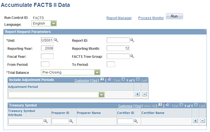 (phased out for GTAS) Accumulate FACTS II Data page