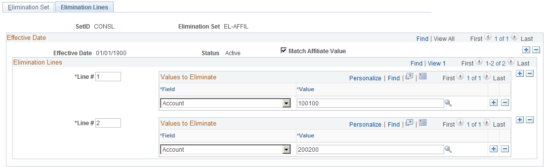 Elimination Lines page