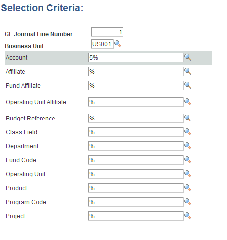 Selection Criteria page