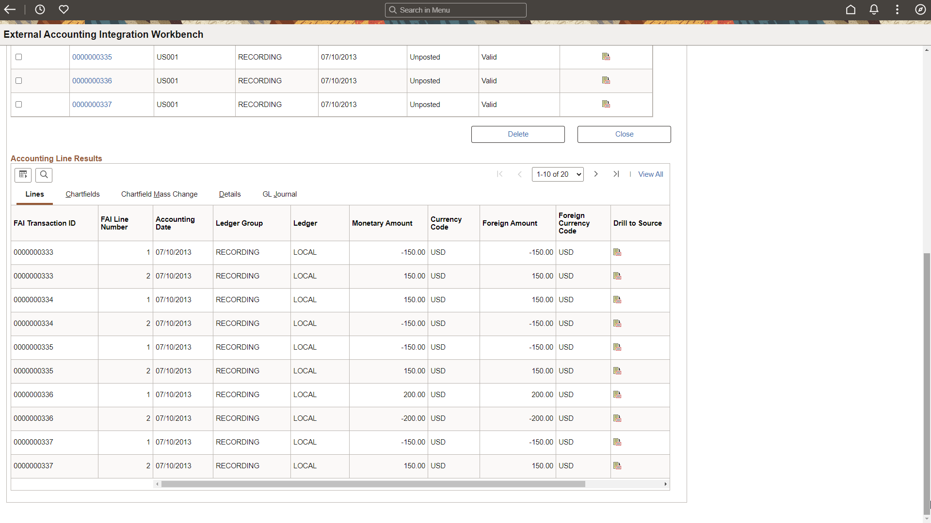 External Accounting Integration Workbench (2 of 2)