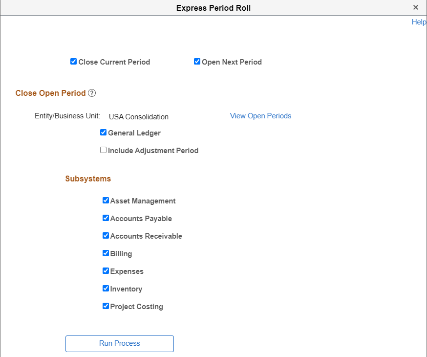 Express Period Roll page