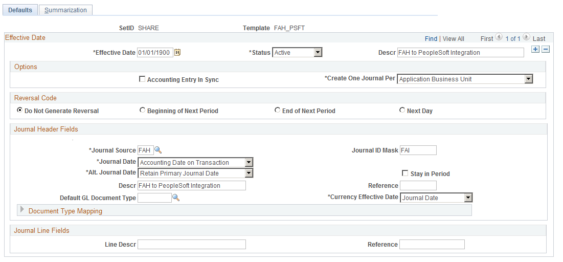 Journal Generator Template Page - Defaults