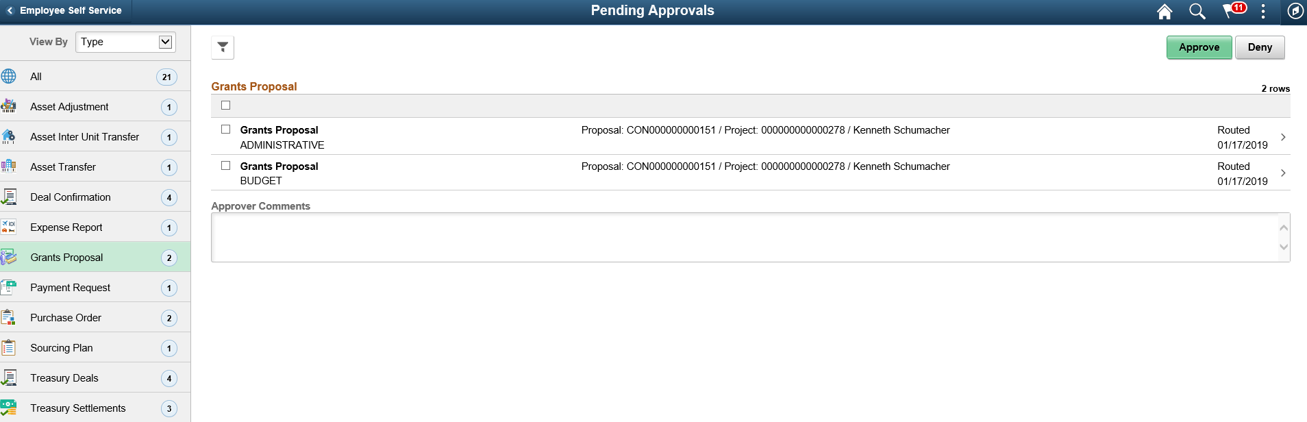 Pending Approvals