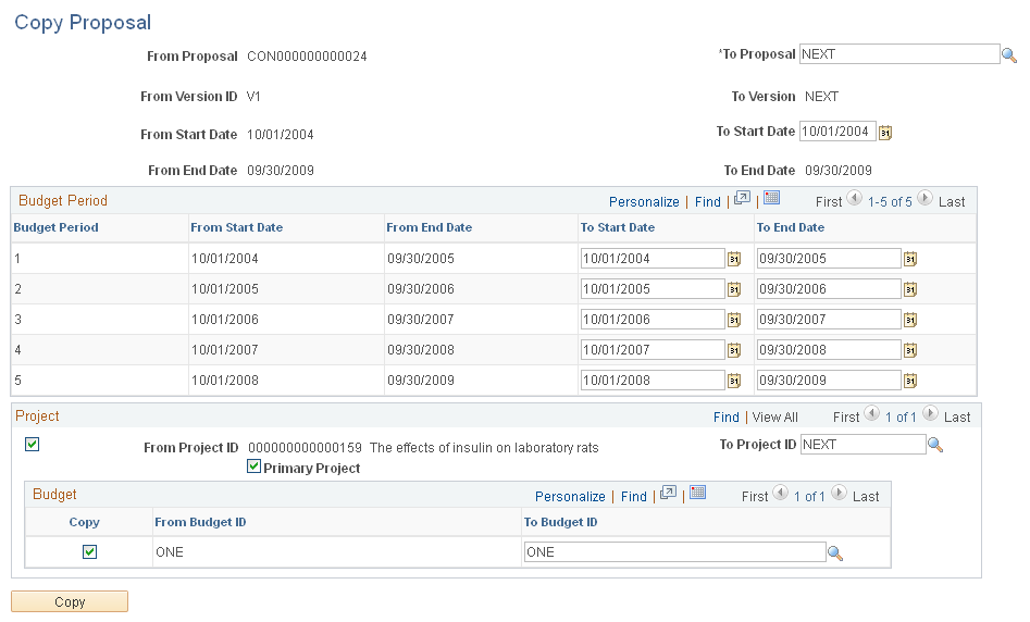 Copy Proposal page