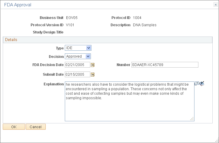 FDA Approval page