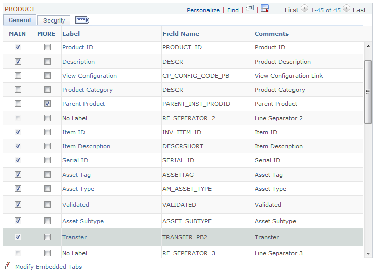 Installed Products - Display Template