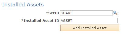 Add Installed Asset Button Page