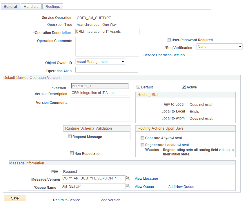 Activate COPY_AM_SUBTYPE - Service Operations-General Page