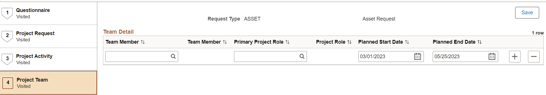 Project Request Activity Guide Step 4 of 4 Project Team