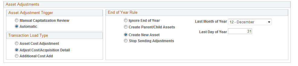 Asset Integration Rules page (2 of 2)