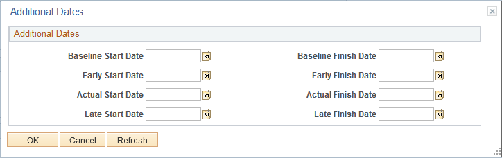 Additional Dates page