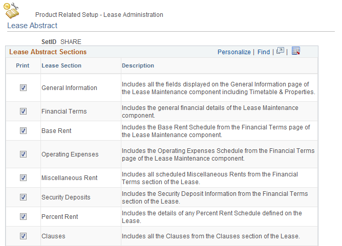 Lease Abstract page (1 of 2)