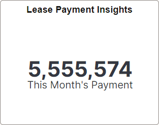 Lease Payment Insights Tile