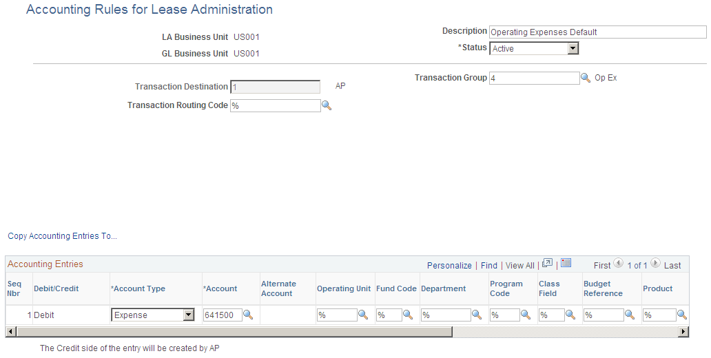 Accounting Rules for Lease Administration page (partial)