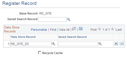 Register Records page