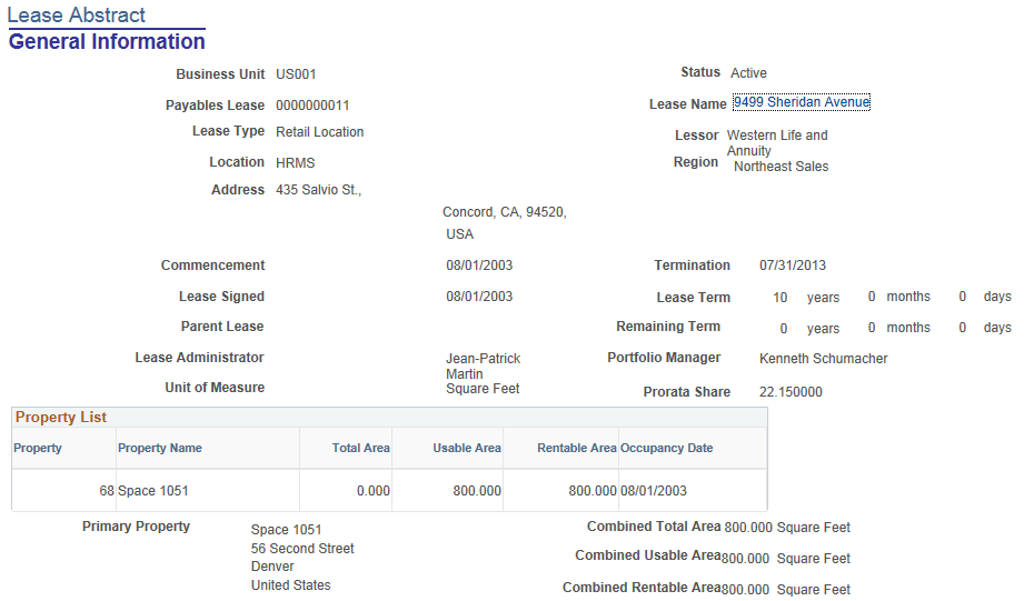 Lease Abstract page (1 of 7)