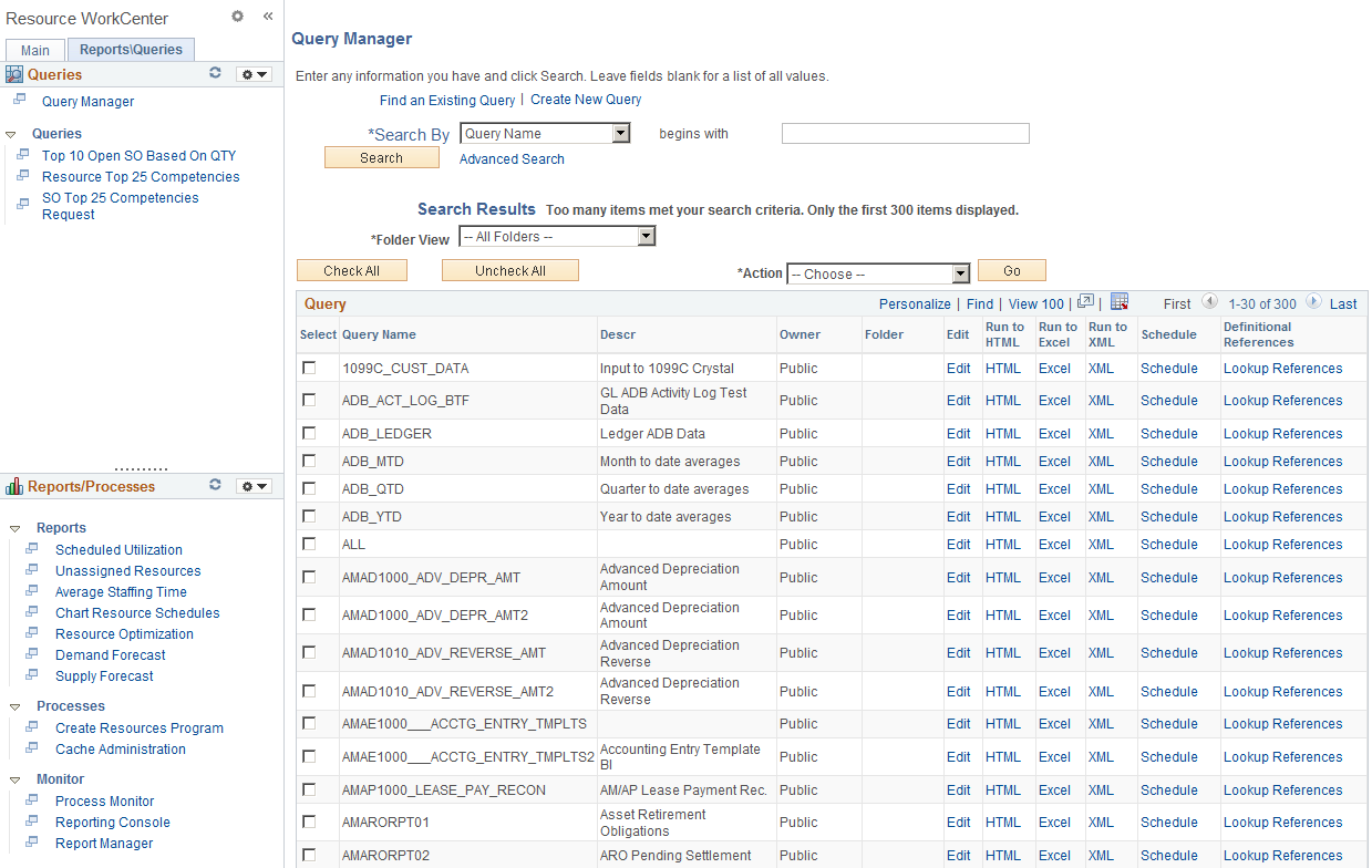 Queries Pagelet