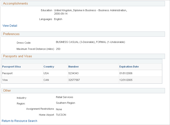 Profiles - Resource Profile Page (2 of 2)