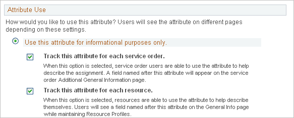 Define Flexible Attributes page (2 of 3)