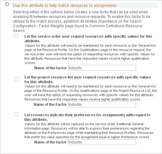 Define Flexible Attributes page (3 of 3)