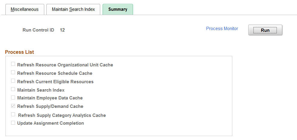 Cache Administration - Summary page