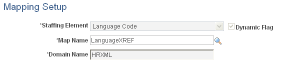 Mapping Setup page